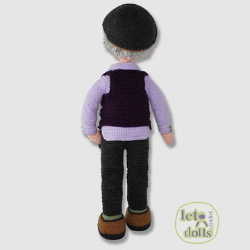 24 inch crochet doll pattern PDF, XL amigurumi doll, Nico
