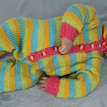 Newborn Baby Stripe Hoodie Onesie
