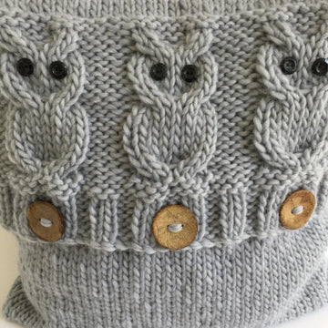 "3 Wise Owls" Cushion Cover