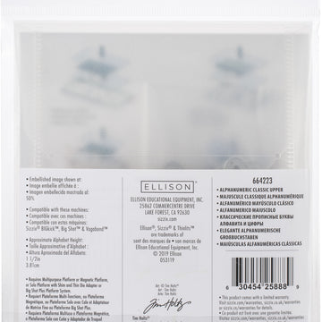 Sizzix Thinlits Dies By Tim Holtz 65/Pkg - Alphanumeric, Classic Upper