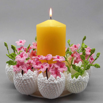 Osterdeko Ostereier mit Kirschblüten