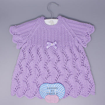 Ellie Baby Dress Knitting Pattern 18" & 20" chest size