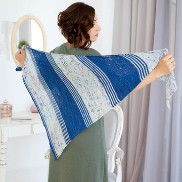 Blue Impression Shawl