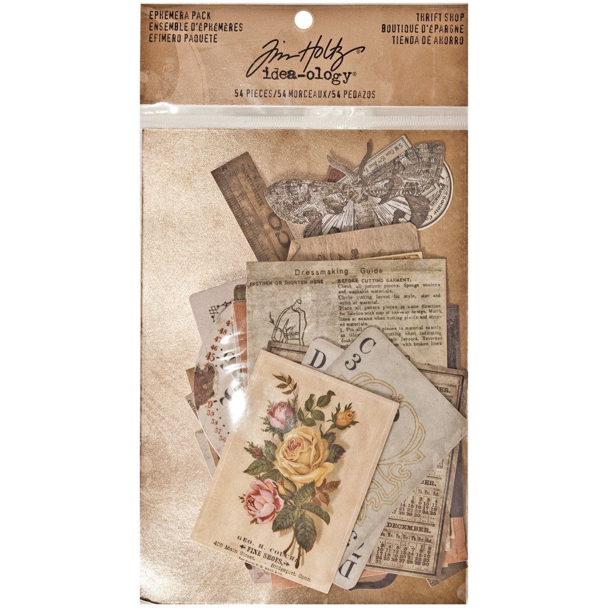Advantus Idea-Ology Ephemera Pack 54/Pkg - Thrift Shop