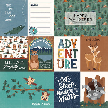 Photoplay Paper Camp Happy Bear Double-Sided Cardstock 12"X12" 25/Pkg - Wanderer