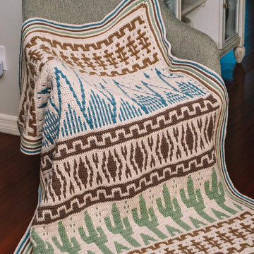 Desert Cactus Mosaic Blanket