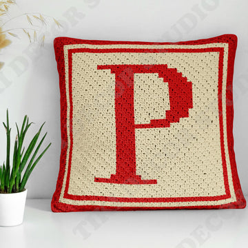 Letter P Pillow Cover CROCHET PATTERN