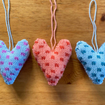 Cosy Christmas Hearts Decorations
