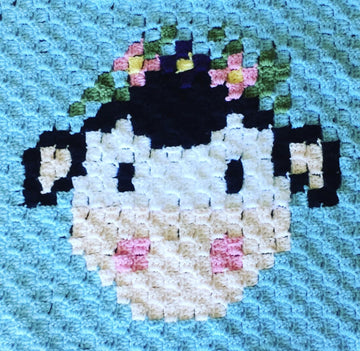 Miss Betsy Cow C2C Graphgan Blanket Square