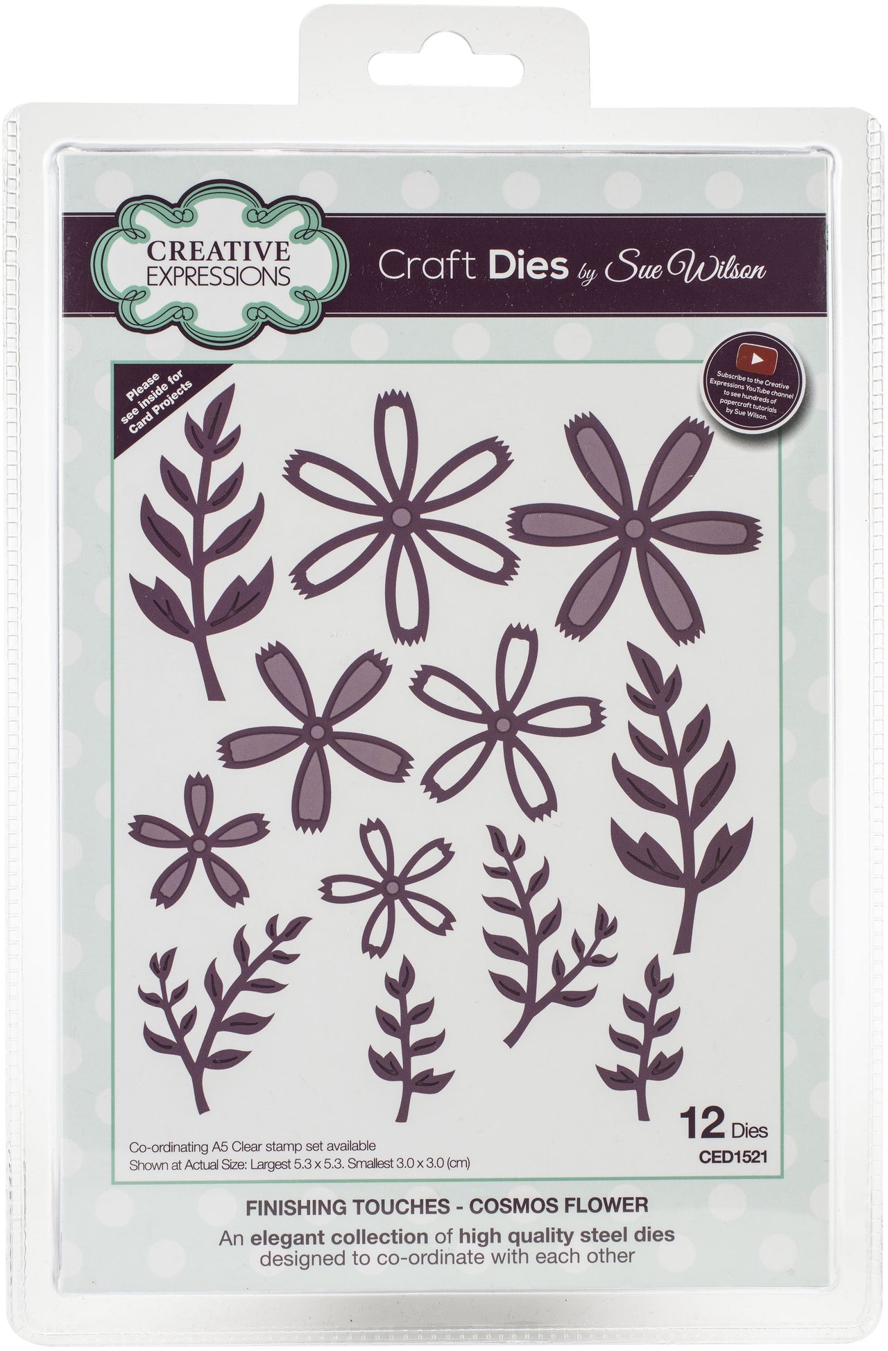 Creative Expressions Craft Dies By Sue Wilson - Finishing Touches-Cosmos Flower