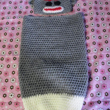 Sock Monkey Cocoon/Hat Set