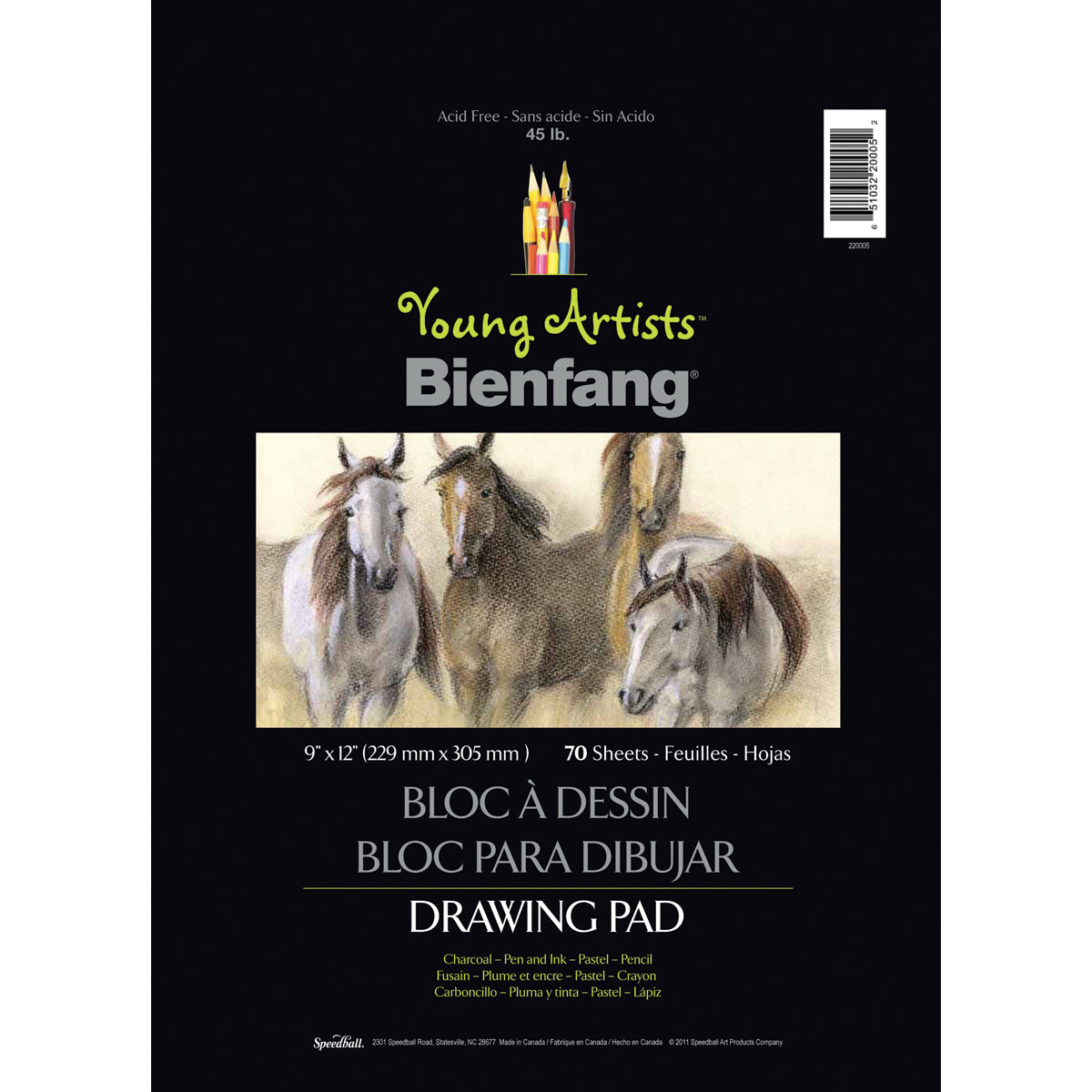 Speedball Art Products Bienfang Young Artists Drawing Pad 9"X12" - 70 Sheets