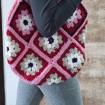 Square granny purse hand bag
