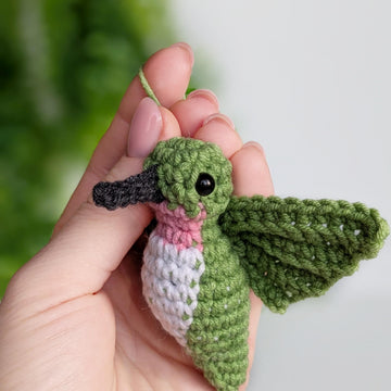 Hummingbird Crochet Pattern, Easy Crochet Amigurumi Bird Pattern, Crochet Keychain Pattern