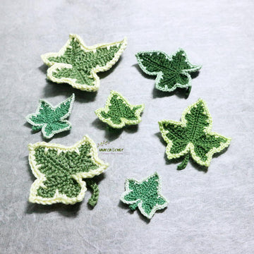 Variegated ivy leaves