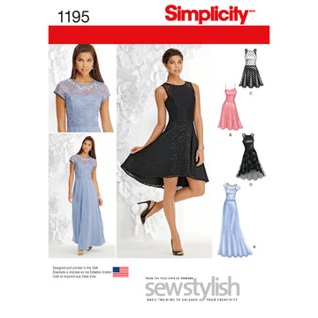 Simplicity Women's and Petite Special Occasion Dress 1195 - Sewing Pattern