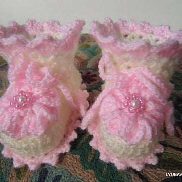Baby Booties "New Baby Girl"