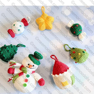 Snowman, Ginger Bread House, Star, Candy