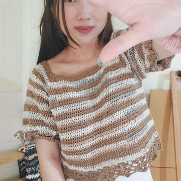 Bubble Gum Boho Top fringes PDF Crochet Pattern
