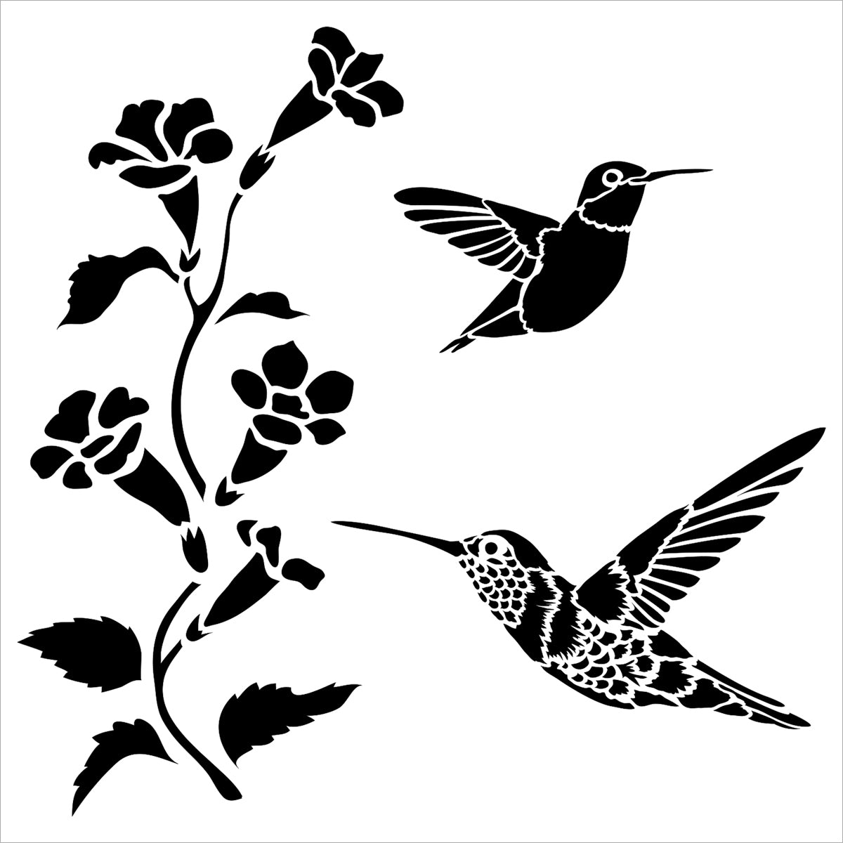 The Crafter's Workshop Crafter's Workshop Template 6"X6" - Hummingbirds