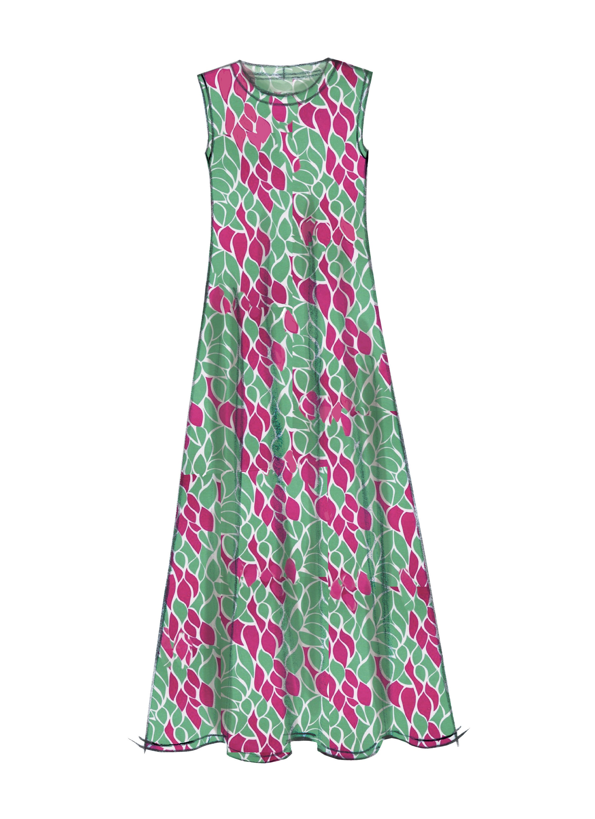 McCall's Misses' Straight, Handkerchief, or High-Low Hem Dresses M7348 - Sewing Pattern
