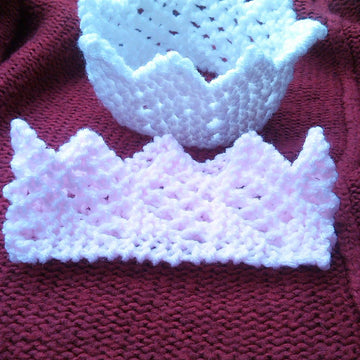 Princess/Prince Baby Crown Photo Prop Knitting Pattern