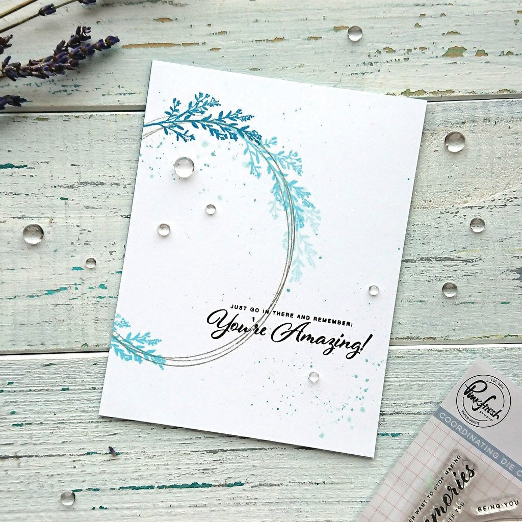 Pinkfresh Studio Clear Stamp Set 4"X6" - Oval Foliage