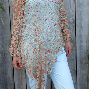 Confetti Asymmetrical Poncho
