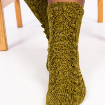 Bobbled Cable Socks