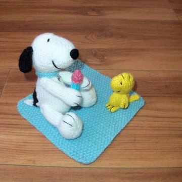 Baby Beagle and Baby Bird