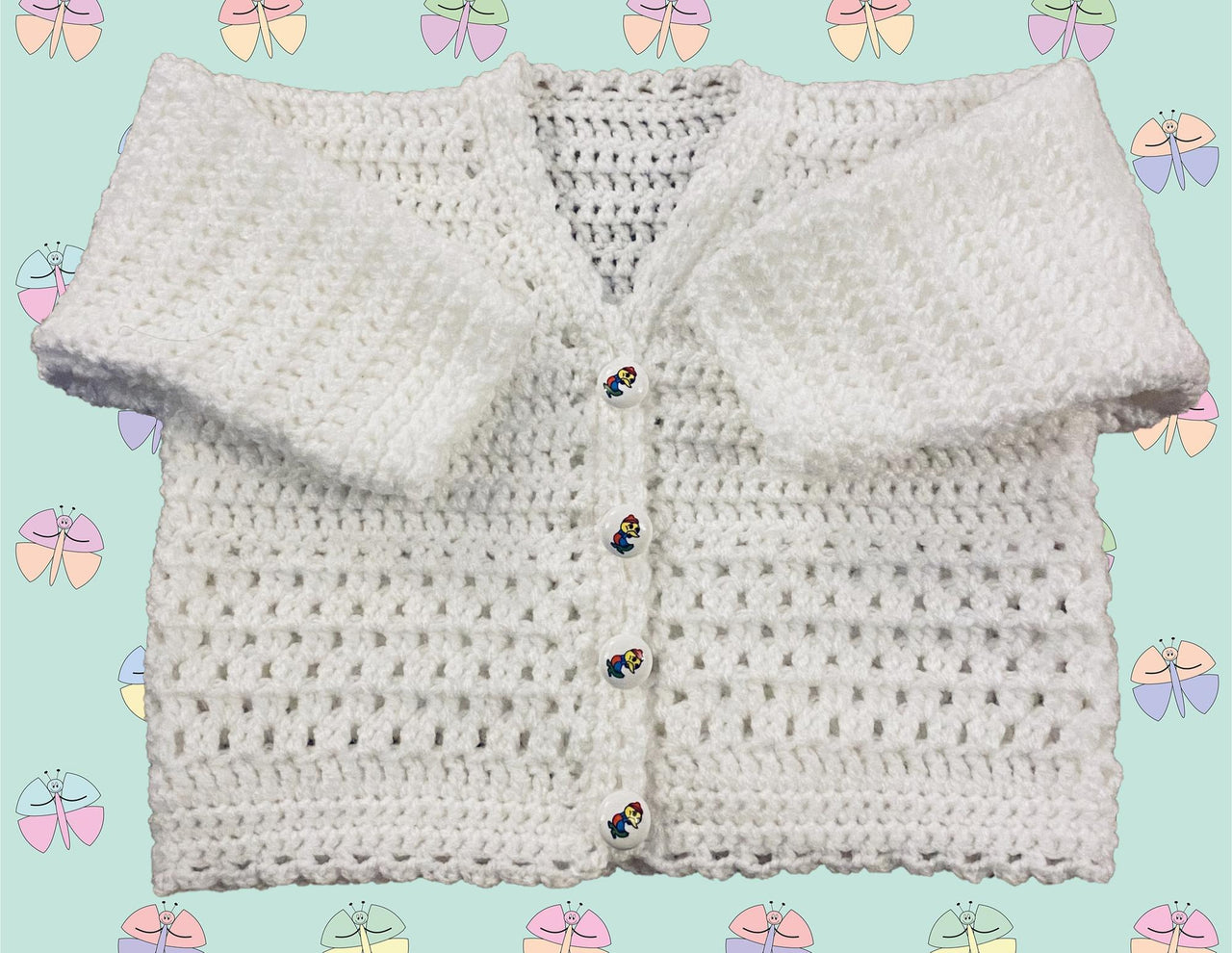 Easy Baby Cardigan in DK (1043)