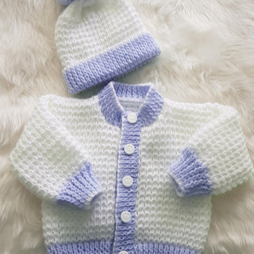Frankie unisex baby knitting pattern 3 sizes 0-12mths