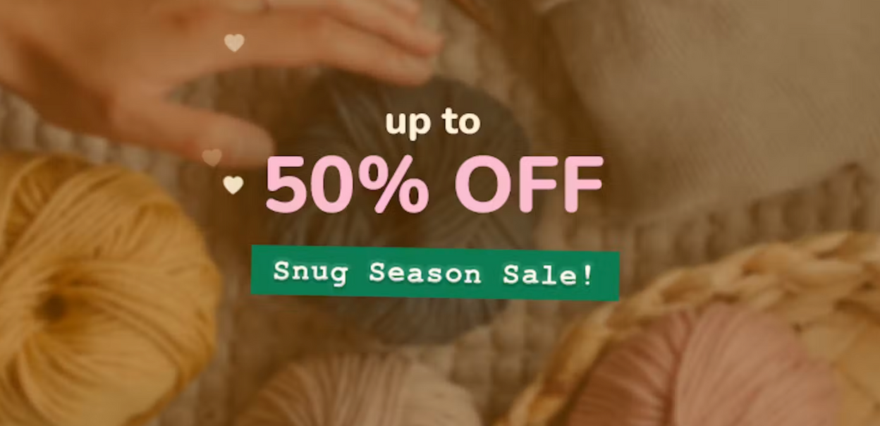 Up to 50% off Snug Season Sale