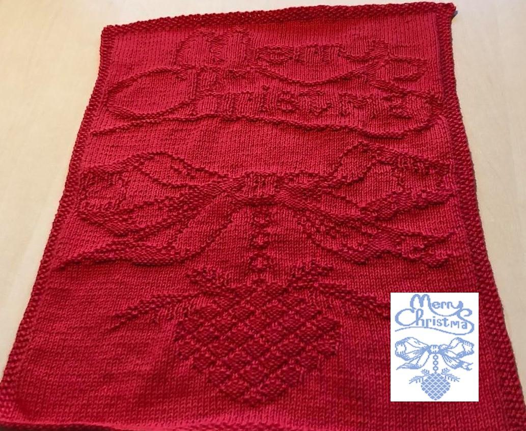 Nr. 365 13. Pine cones Merry Christmas guest towel