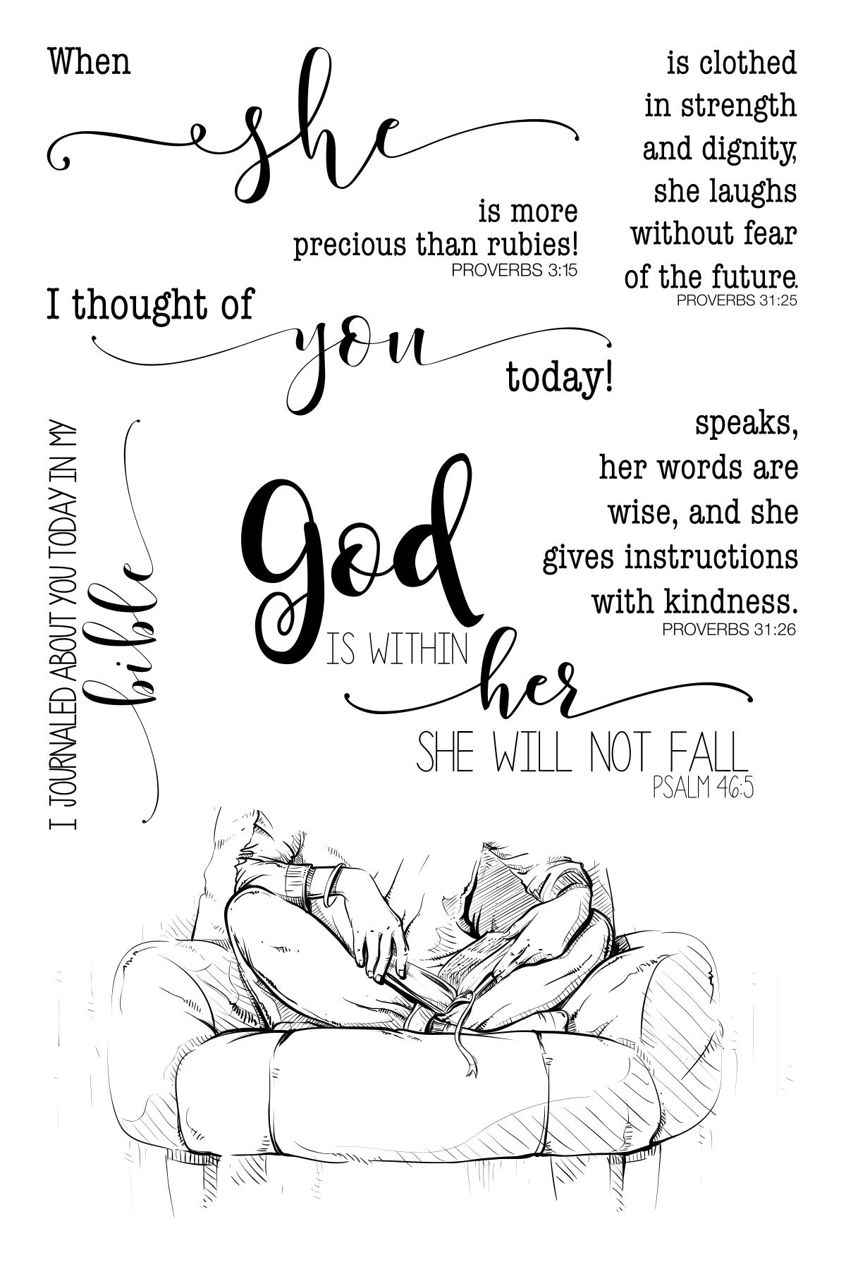 Colorado Craft Company Clear Stamps 4"X6" - Bible-Lovely Legs
