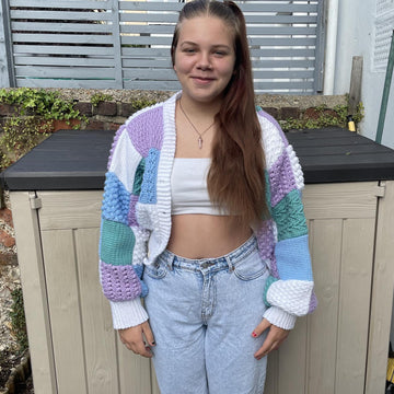 Roodles patchwork crochet cardigan (Harry Styles)
