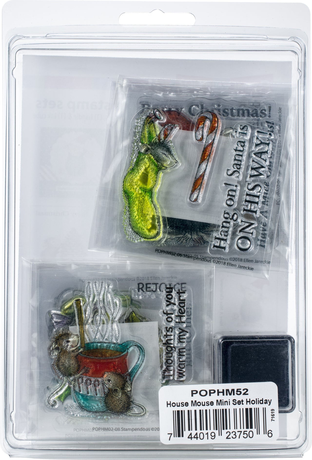 Stampendous House Mouse Mini Clear Stamp Set - Holiday