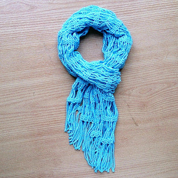Sky blue lace scarf
