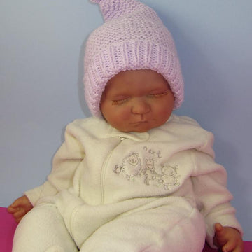Baby Garter Stitch Topknot Pixie Hat