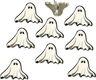 Eyelet Outlet Shape Brads 12/Pkg - Ghost