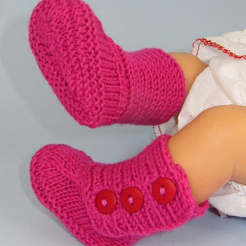Baby 3 Button Booties (Bootees)