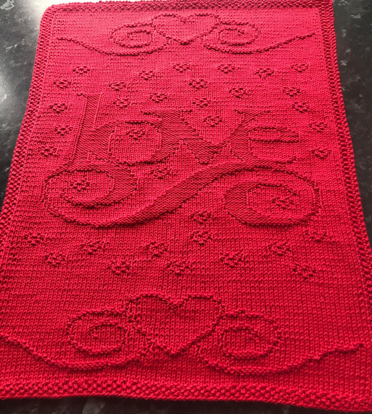 Nr. 483 Love with hearts guest towel