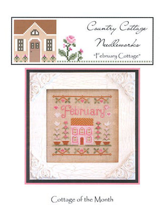 Country Cottage Needleworks February Cottage Chart - Leaflet