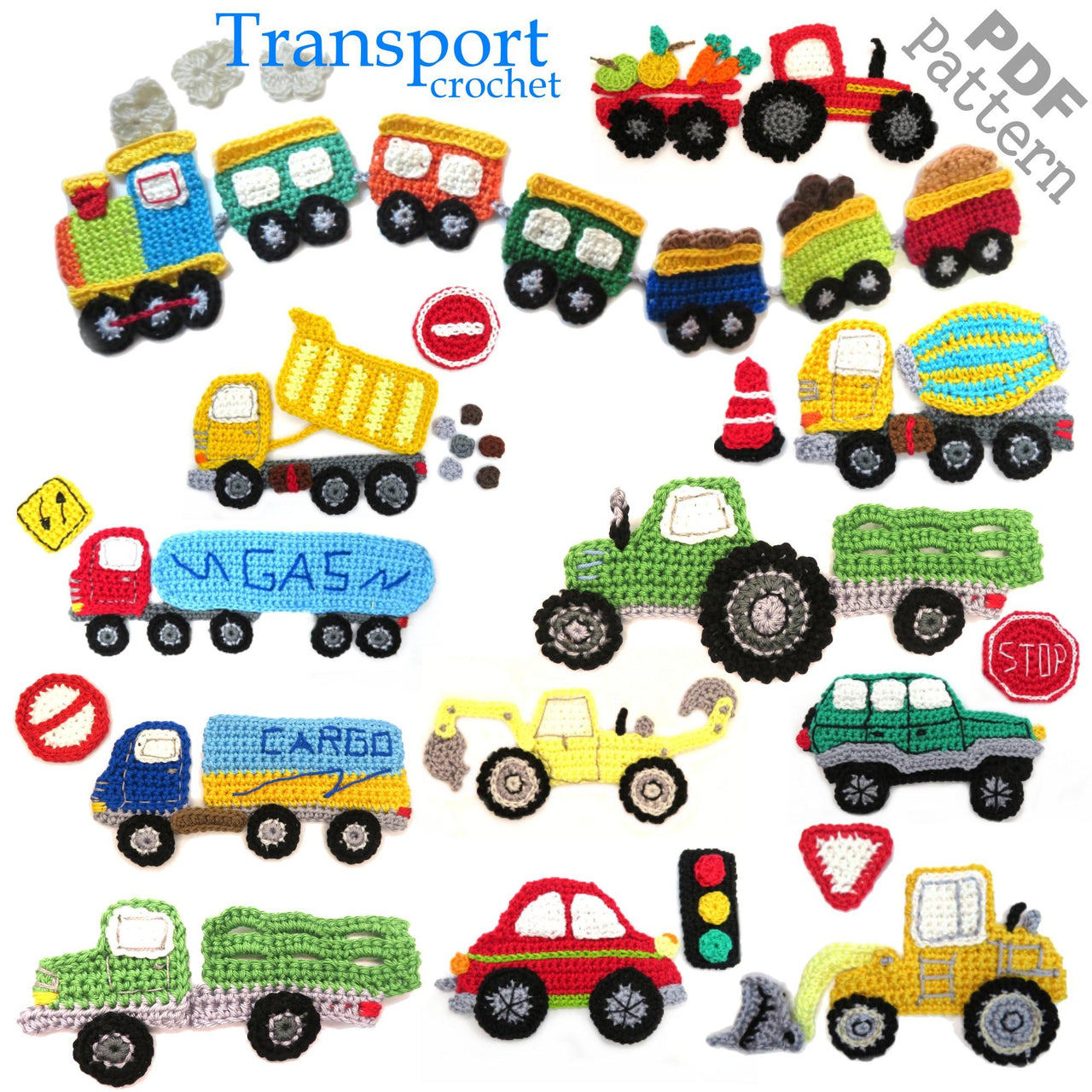 Vehicle Crochet Applique