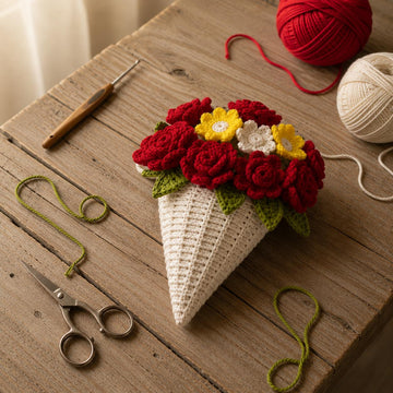 Crochet Flower Bouquet Pattern PDF + English Video Tutorial
