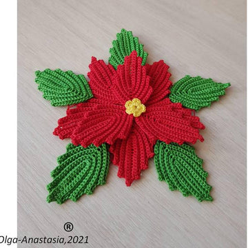 Poinsettia doily