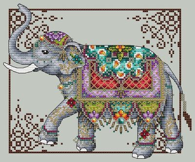 Shannon Christine Jeweled Elephant Cross Stitch Pattern - 2009311 -  Leaflet