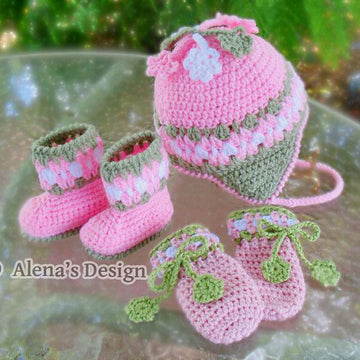 Crochet Blossom Baby Set