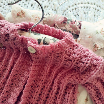 Lace Rib Baby Cardigan