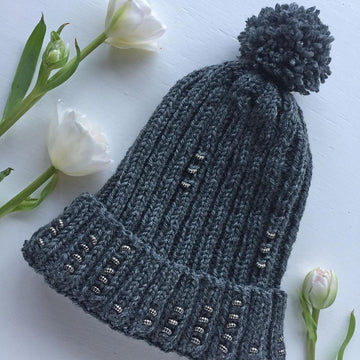 Beads and Ribbing Hat